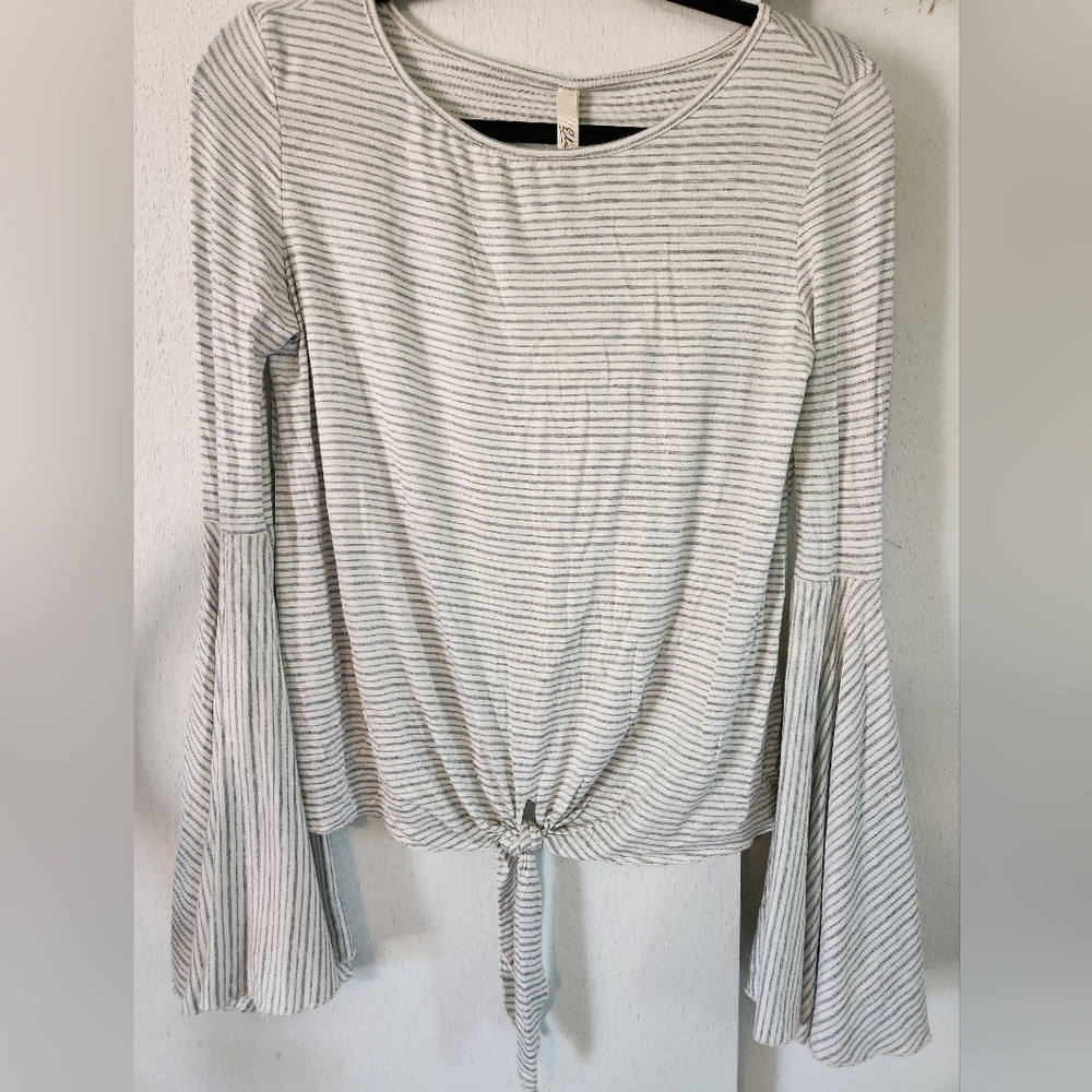 Bell Sleeve Striped Top
